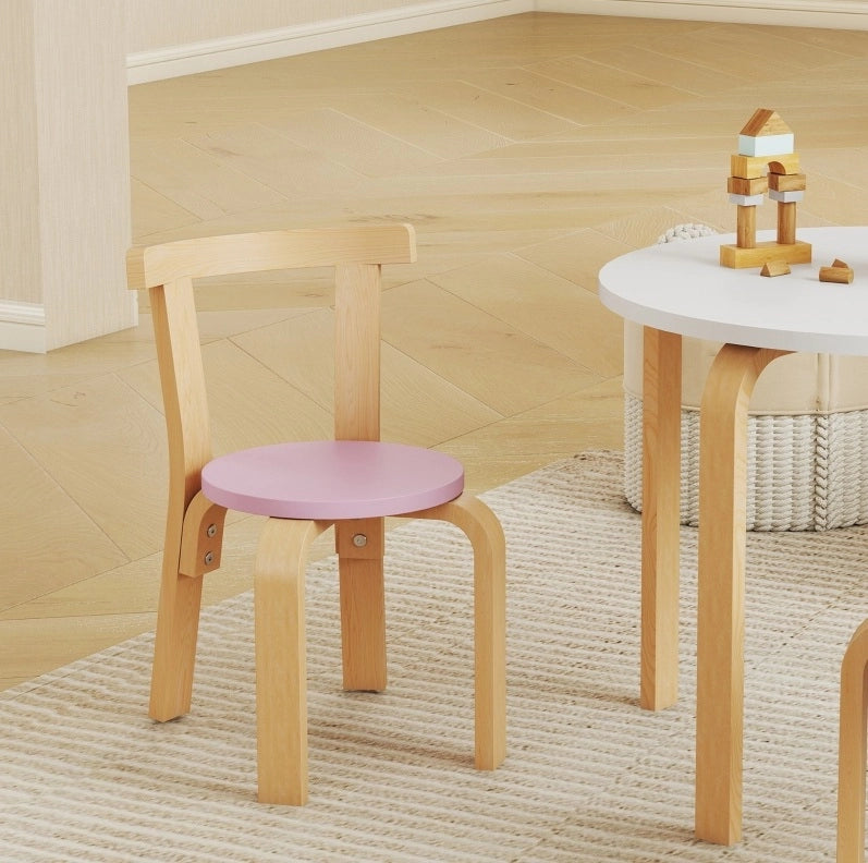 Set tavolo e sedie per bambini 60x60x50 cm in legno multicolore 5 pezzi
