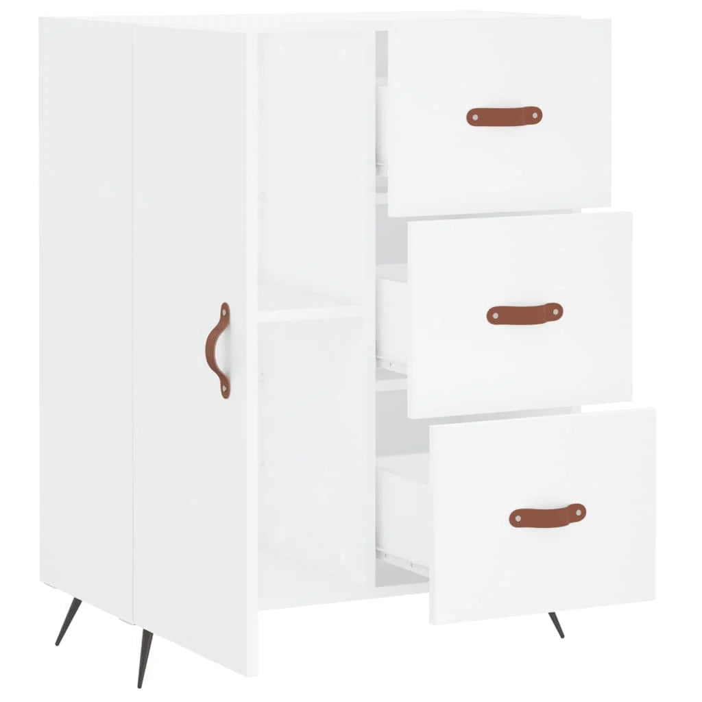 Buffet credenza cassettiera armadio mobile contenitore organizer per cucina soggiorno salotto 69,5 x 34 x 90 cm legno ingegnerizzato bianco 02_0030442