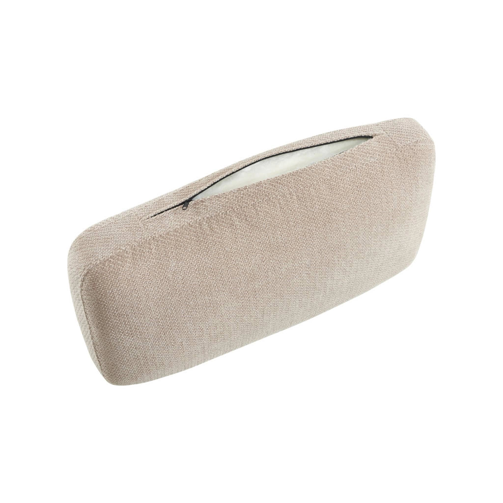 Divano in tessuto chenille, 3 posti, beige