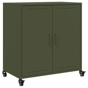 Buffet credenza cassettiera armadio mobile contenitore organizer per cucina soggiorno salotto verde oliva 68,5 x 39 x 72 cm acciaio verde 02_0036588