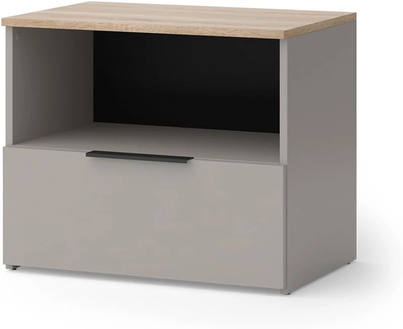 Credenza Wido, Antracite/Sonoma, 60 x 50 cm con patta, adatto per riporre le scarpe nell’ingresso