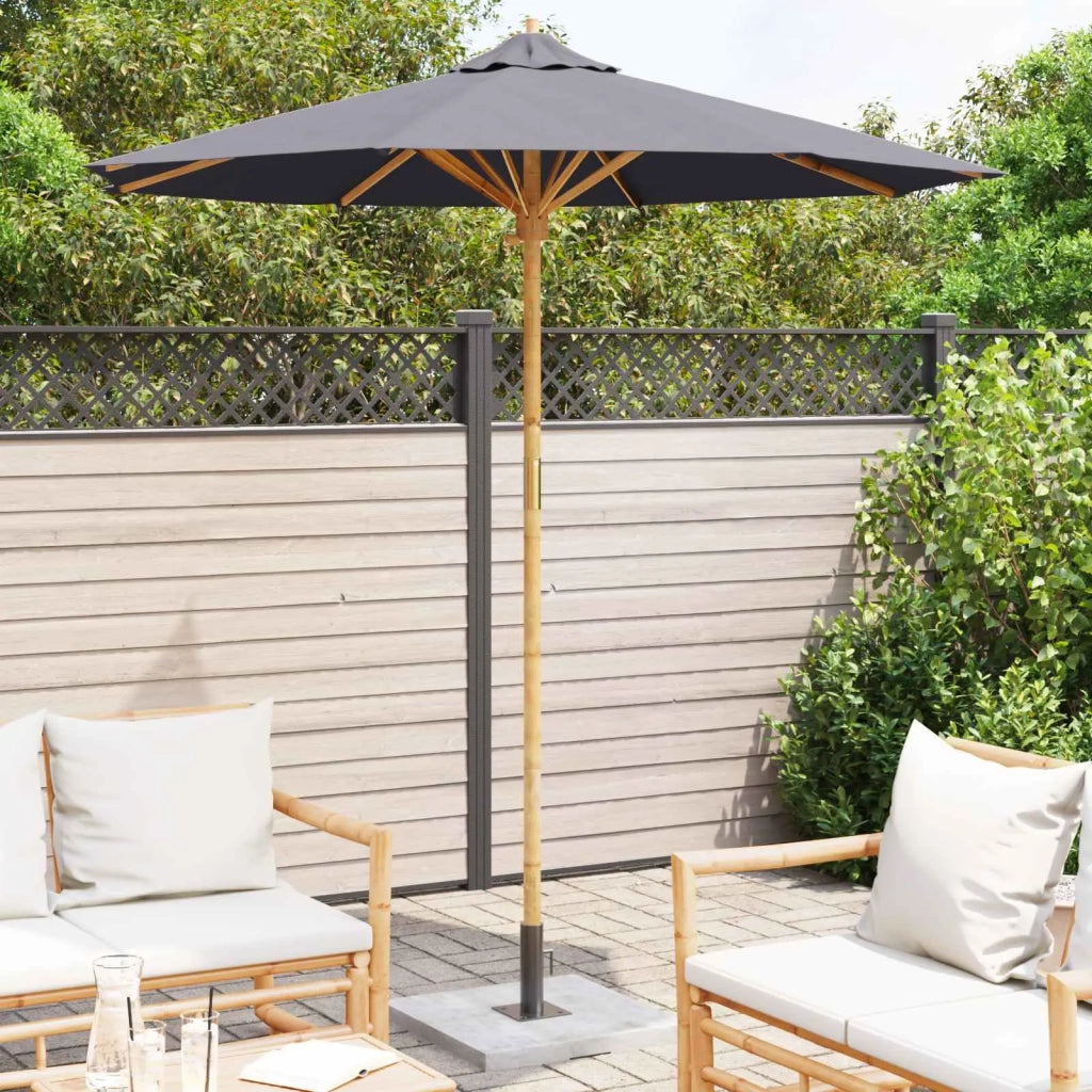 Ombrello da giardino Grigio scuro Ø 217 x 230 cm Bambù 4108086