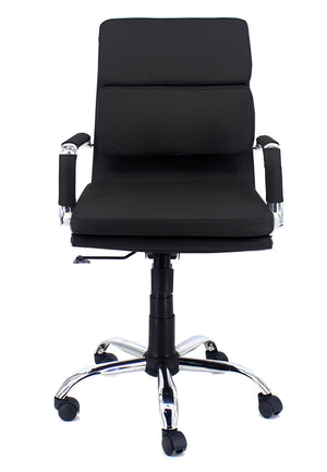 Sedia Poltrona Direzionale da Ufficio in Similpelle Mito Nera