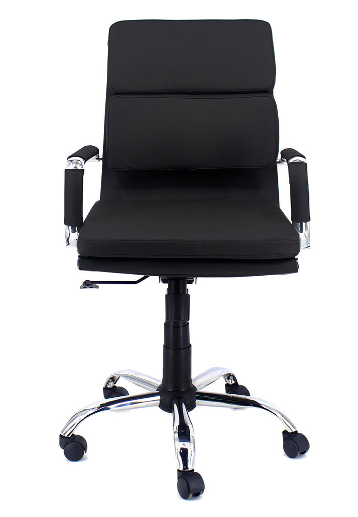 Sedia Poltrona Direzionale da Ufficio in Similpelle Mito Nera