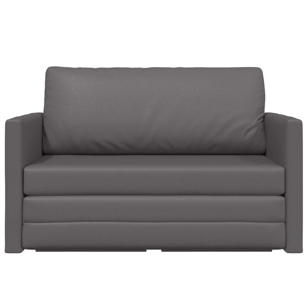 Divano letto | Sof¨¤ letto | Letto singolo Grigio 124 x 71 x 78 cm Pelle Artificiale