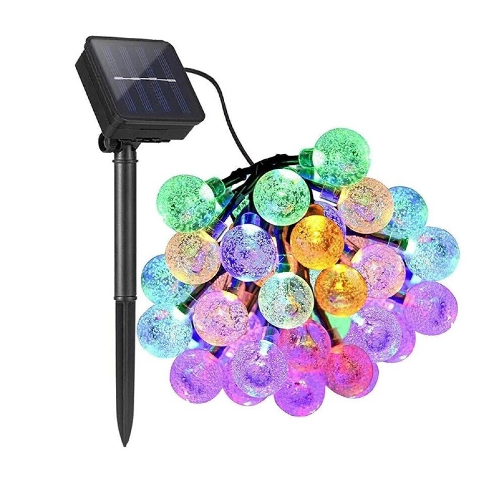 Luci Di Natale Catena 60 LED TUBO ad Energia Solare 11 mt Multicolore QP11M60