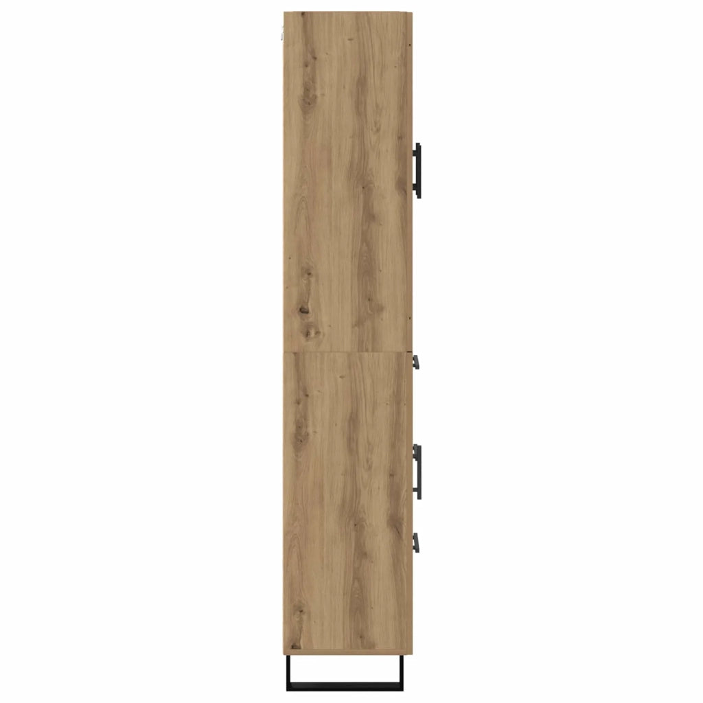 Credenza 2 pcs Rovere artigianale Legno multistrato