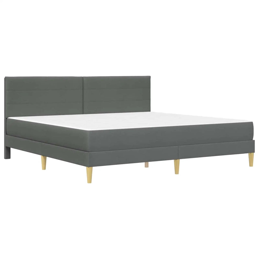 Struttura letto con materasso Grigio scuro 180 x 200 cm Tessuto 3415254