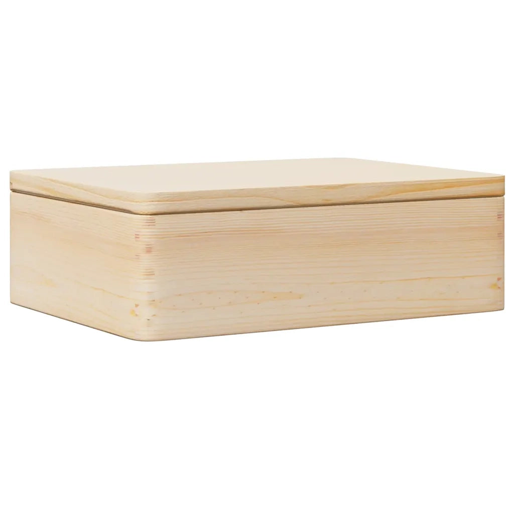 Scatola in Legno con Coperchio 40x30x13 cm Legno Massello Pino CFW9933961