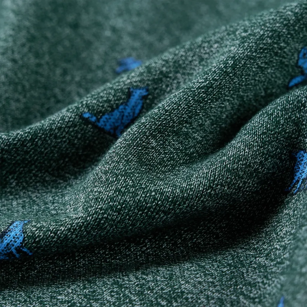 Felpa da Bambino Verde Scuro Mélange 104 12970