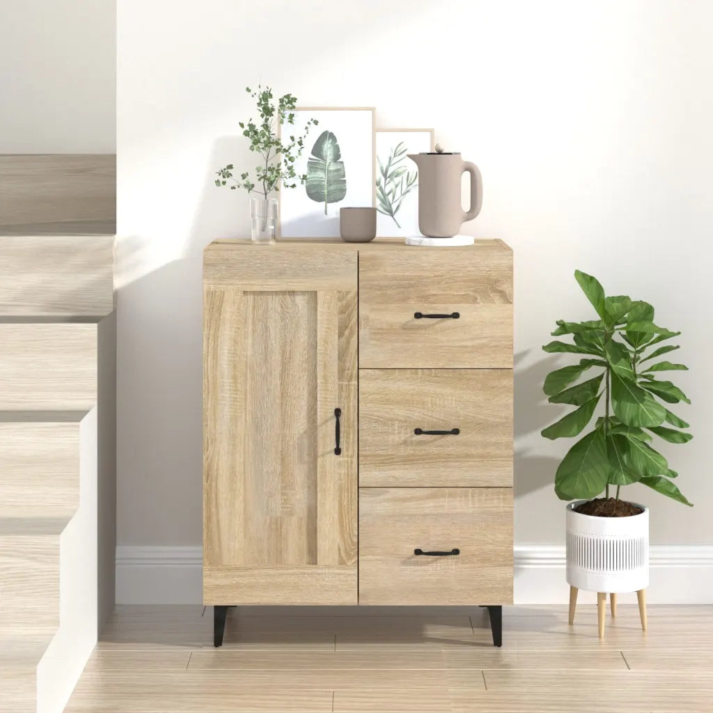 Credenza | Madia | Buffet da pranzo | Armadio da pranzo Rovere Sonoma 69,5x34x90 cm in Legno Multistrato