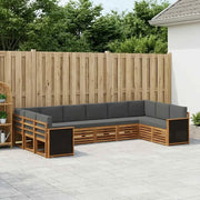 Set divano sezionale con cuscino 7 pcs Naturale e Antracite 3384883