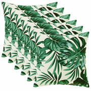 Federa 6 pcs HEERLEN Motivo a Foglie 35 x 35 cm Poliestere 908166