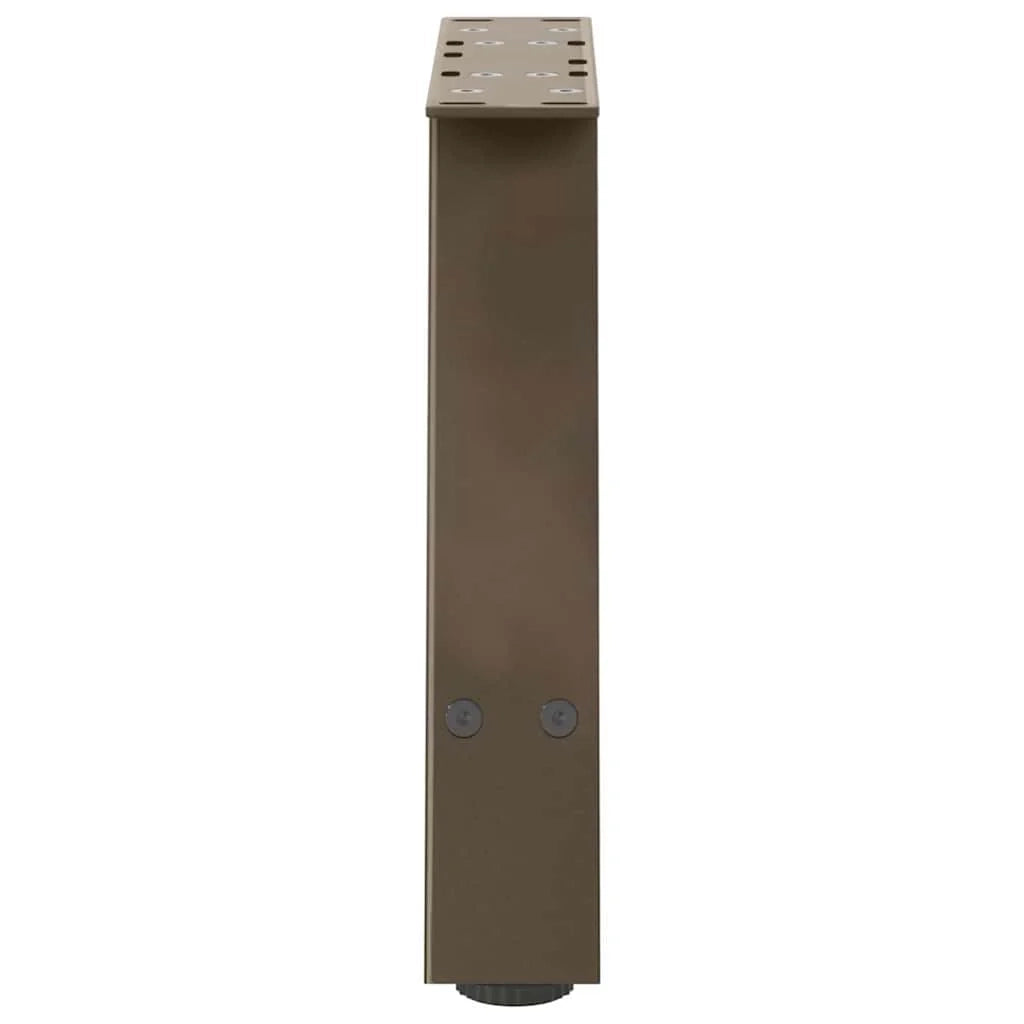 Set di 2 gambe per tavolino da caffè a forma di A 30 x 30 cm con piedini regolabili design moderno acciaio nero 02_0057091