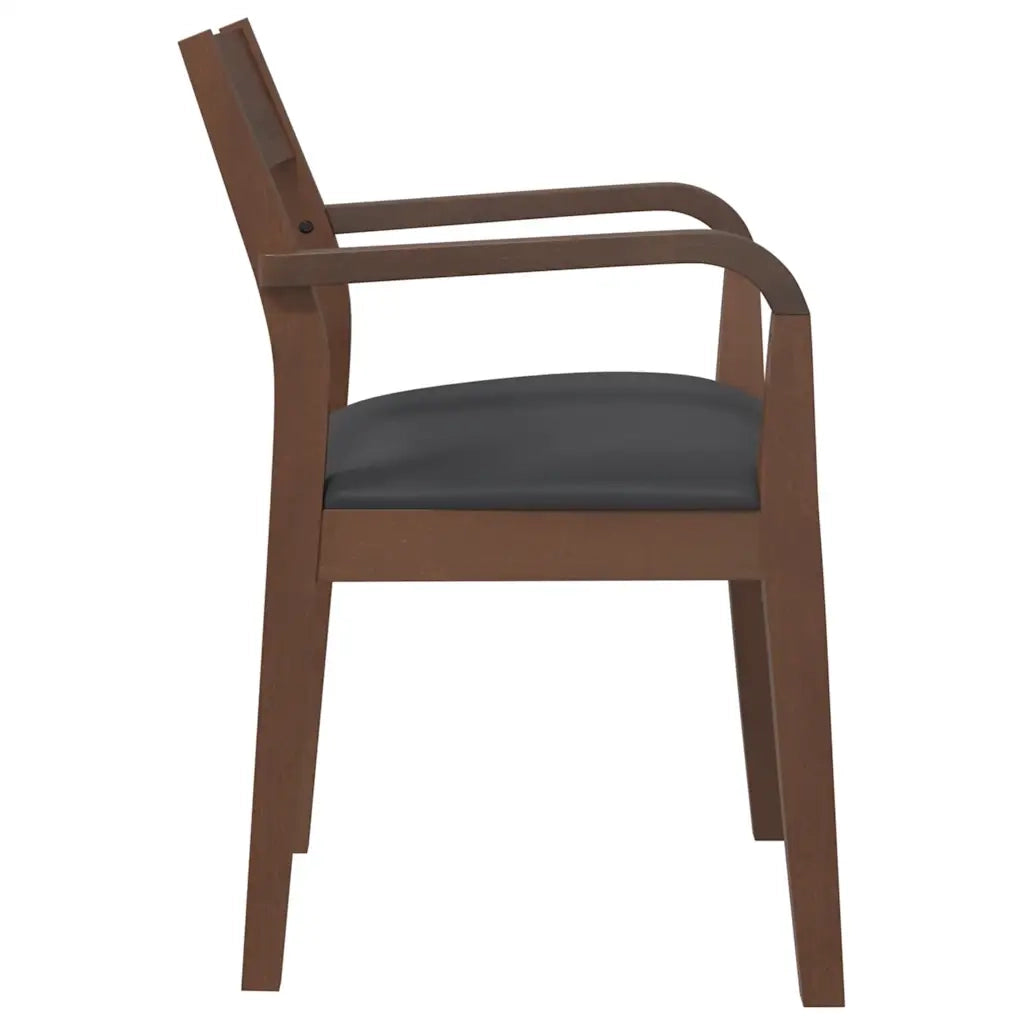 Sedie da Pranzo con Cuscini 2pz Marrone Legno Massello di Hevea 4102508