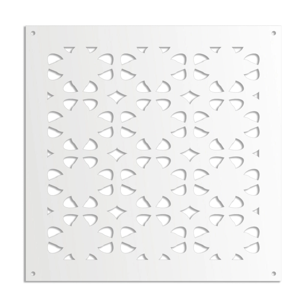 PINCERS - Pannello in PVC traforato - Parasole Misura: 48x48 cm, Colore: bianco