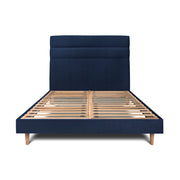 Letto 180x200 cm con testiera in linea - Tessuto velluto