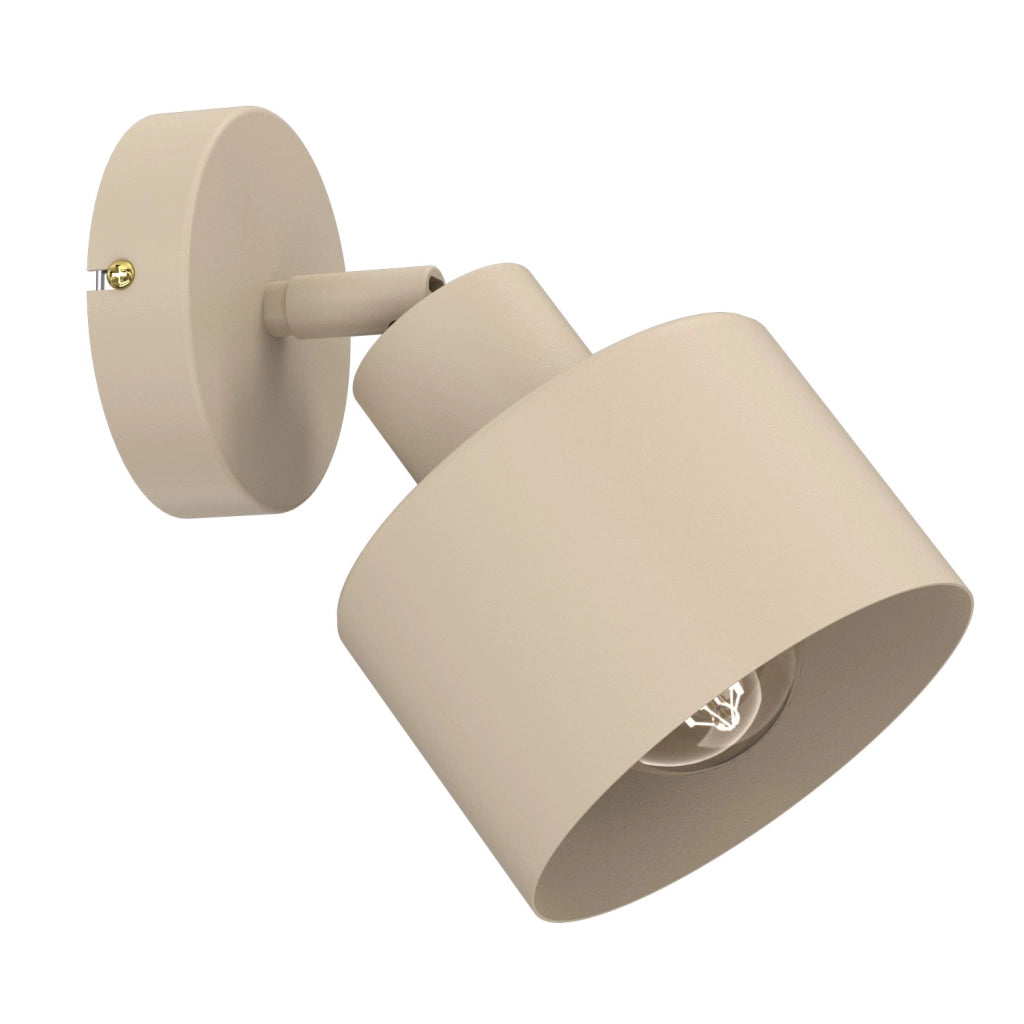 Applique Parkla beige metallo cilindrica 1xE27 Luminex