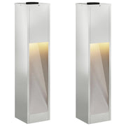 Lucina LED Solare da Percorso 2 pz Argento Zincato CFW2264961