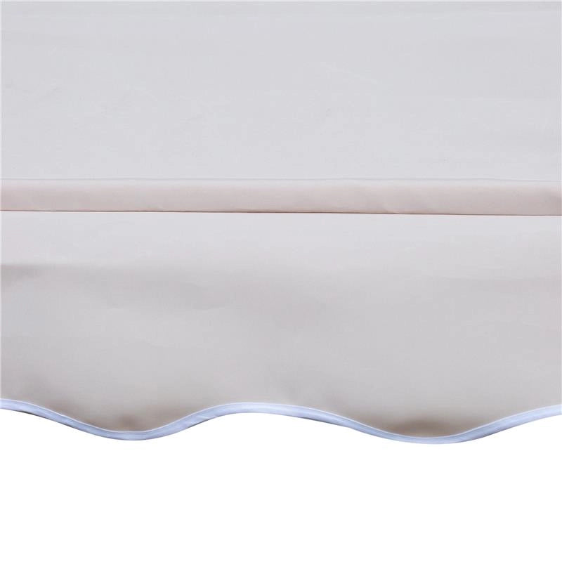 TENDA DA SOLE A BRACCI TELESCOPICA 400 X 120 CM COLORE KAKI E BIANCO