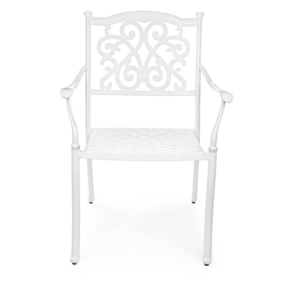 Sedia con bracciolo Ivrea bianco da esterno