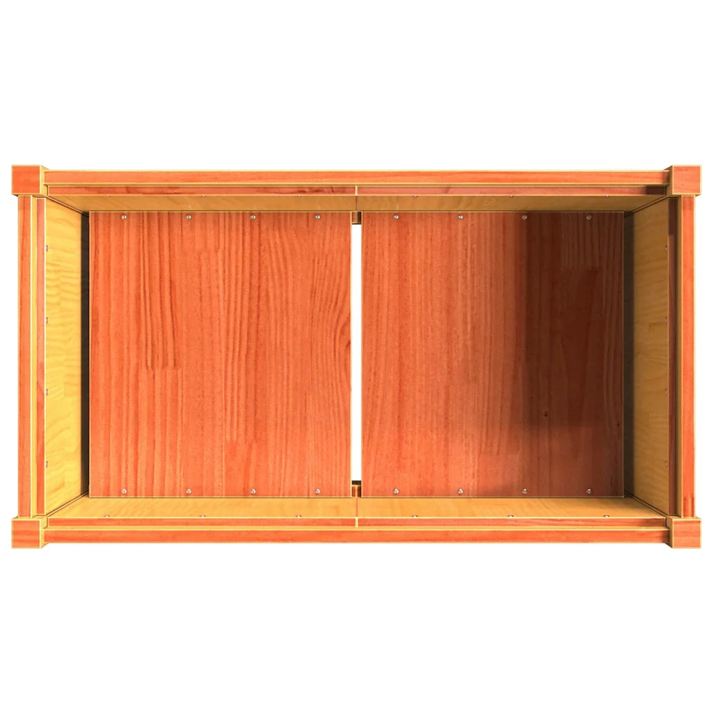 Fioriera Giardino Marrone Cera 90x50x70 cm Legno Massello Pino 837471