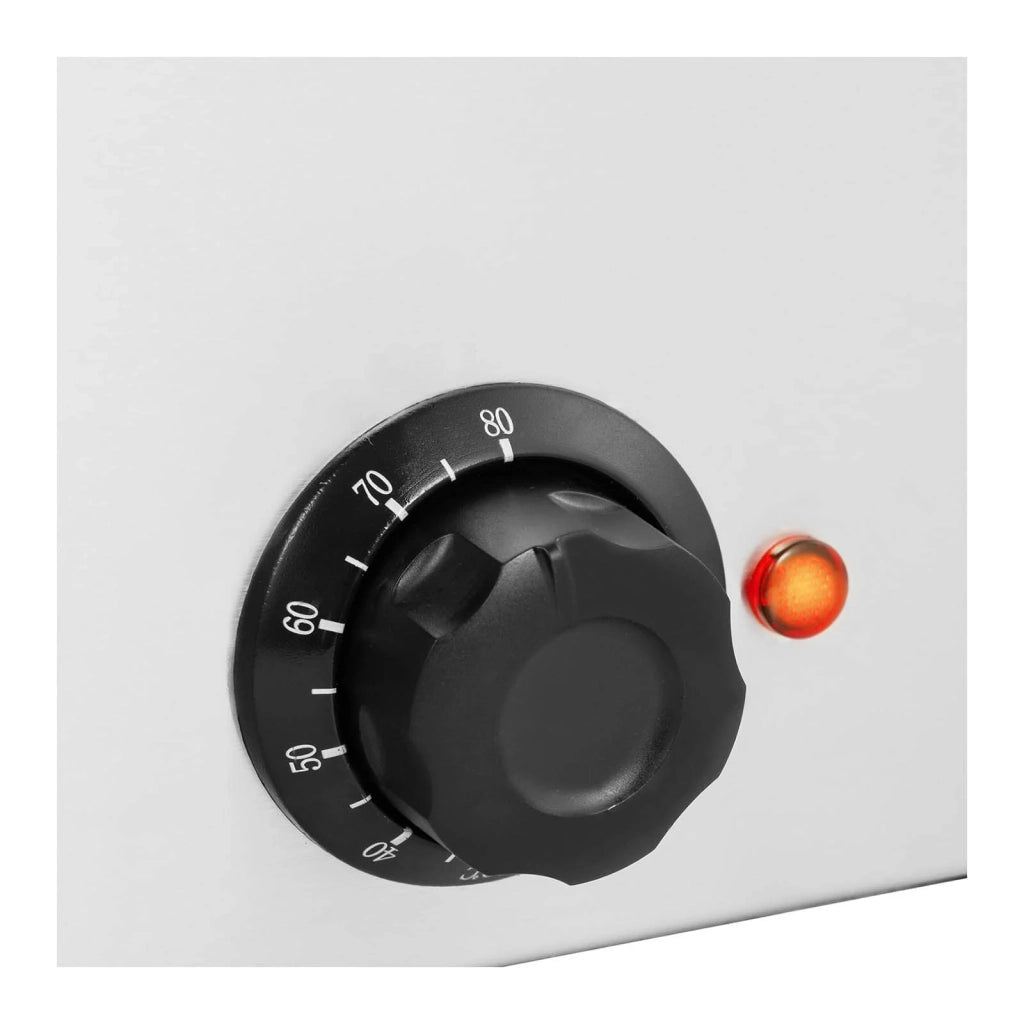 Scaldavivande/bagnomaria professionale da 600 watt con 2 contenitori GN 1/2 e rubinetto di scarico (14_0004218)