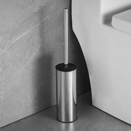 Set di spazzola per il water di acciaio inossidabile - aspirapolvere per il water con coperchio. Decorazione da bagno, finitura di alta qualità, duraturo e facile da pulire.