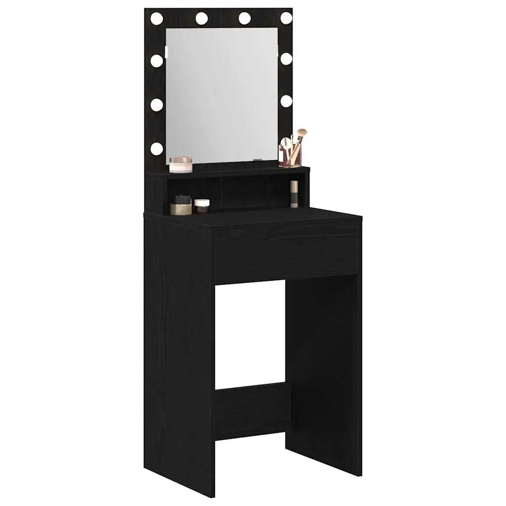 Tavolo da Trucco Rovere Nero 50 x 41 x 135 cm Legno multistrato 865119
