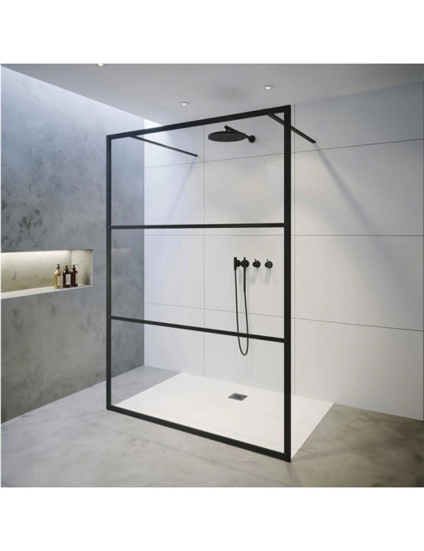 Parete doccia walk-in GRID 401 RIHO 100x200 cm