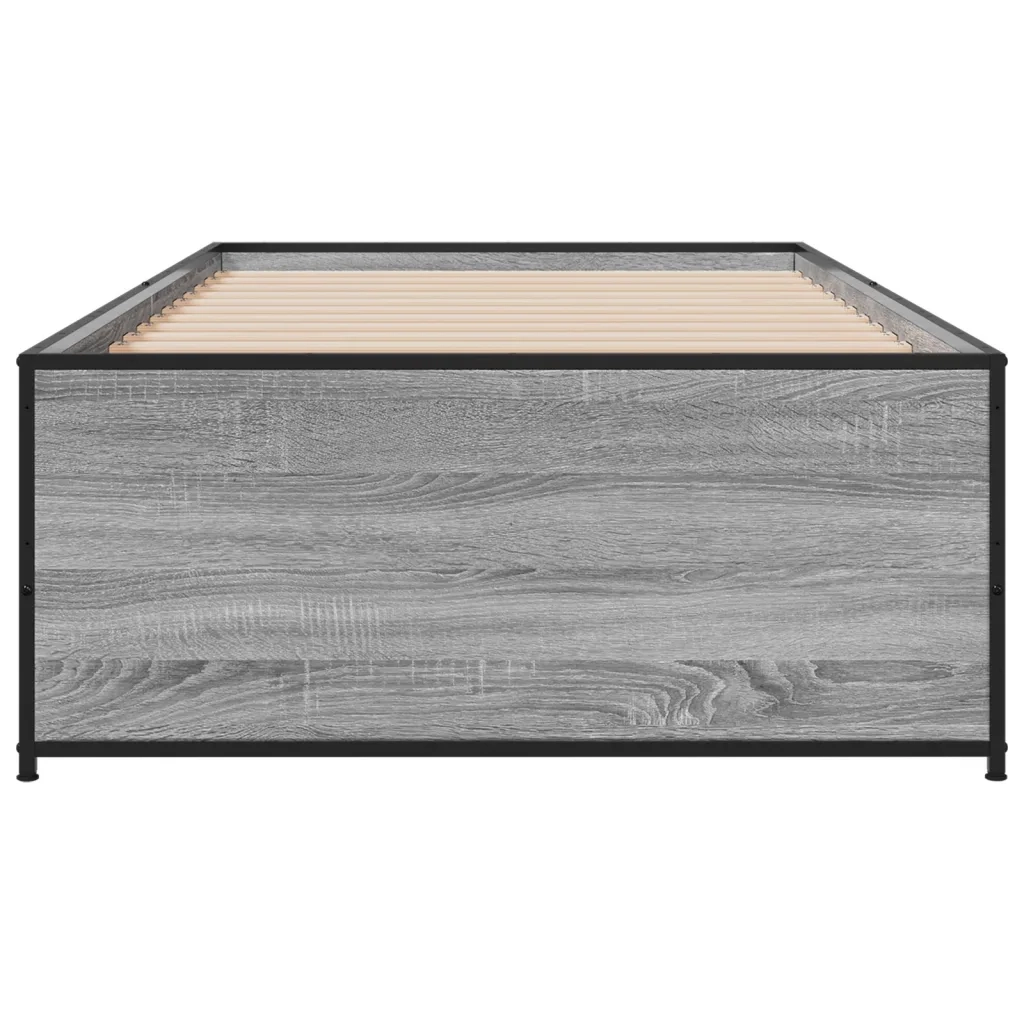 Giroletto Grigio Sonoma 100x200 cm Legno Multistrato e Metallo