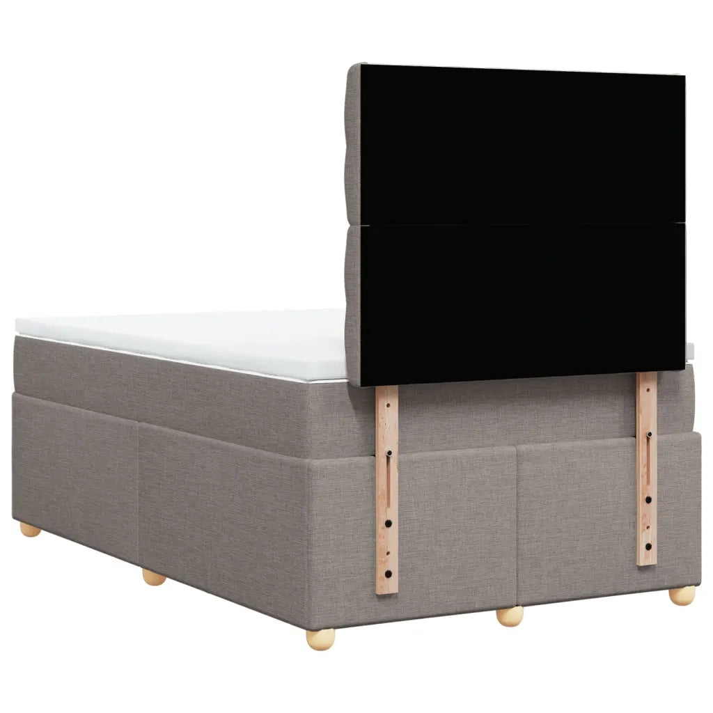 Giroletto a Molle con Materasso Tortora 120x190 cm in Tessuto