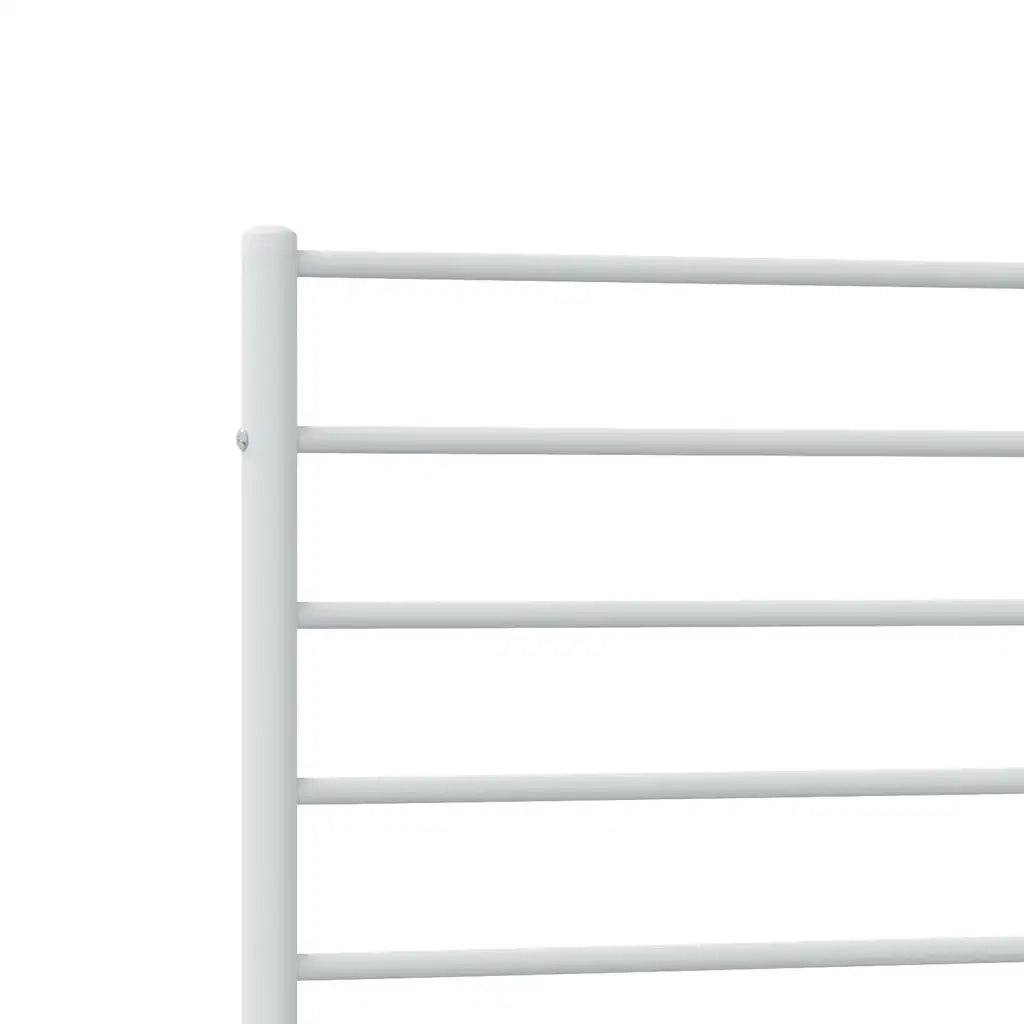 Giroletto con Testiera-Struttura Letto con testiera Metallo Bianco 100x200 cm 237827