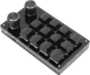 Mini tastiera meccanica 12 tasti - programmabile - compatta e funzionale - nera - ideale per gaming e uso ufficio - ergonomico