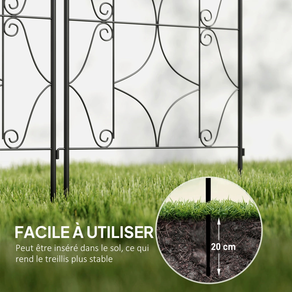 Griglia per piante rampicanti ¨C Zephmum ¨C Nero 50x180 cm