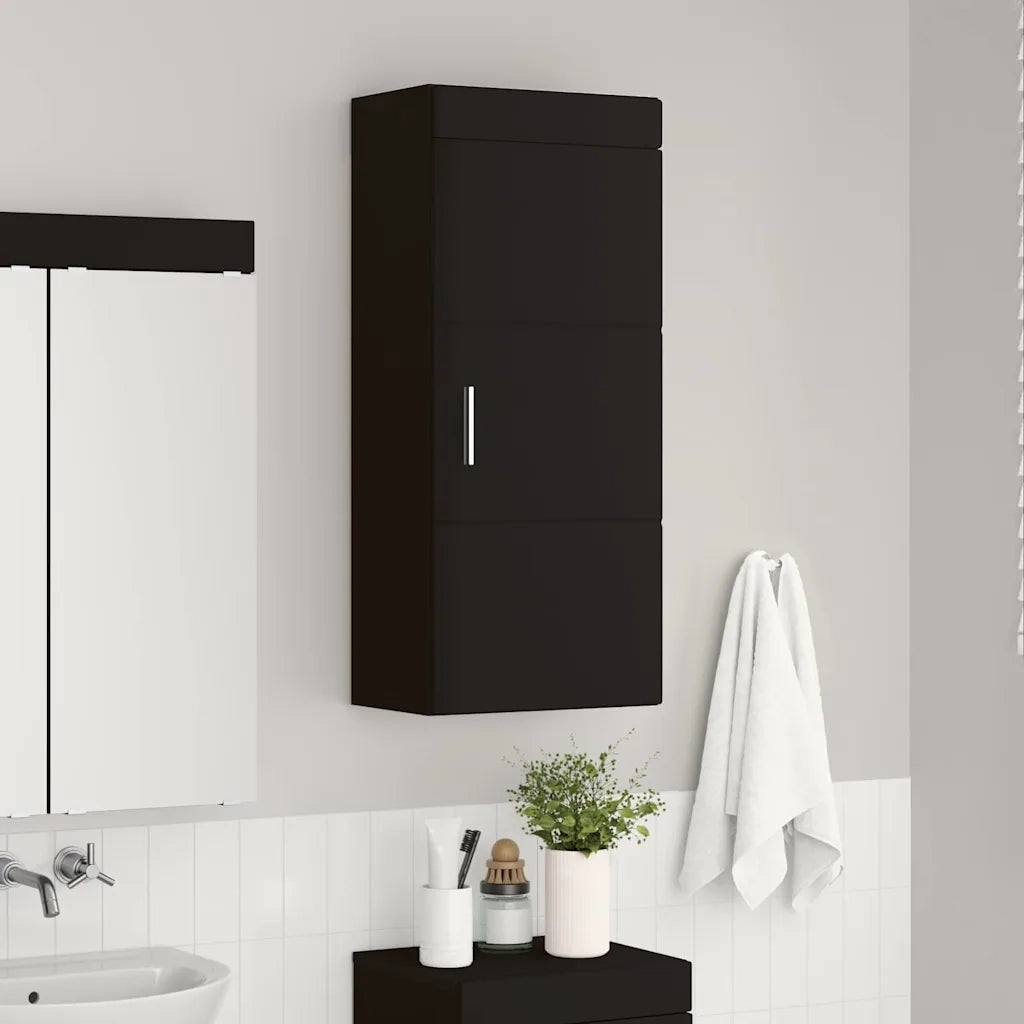 Armadio da bagno a muro con porta TULUM Nero 37 x 24,5 x 86 cm