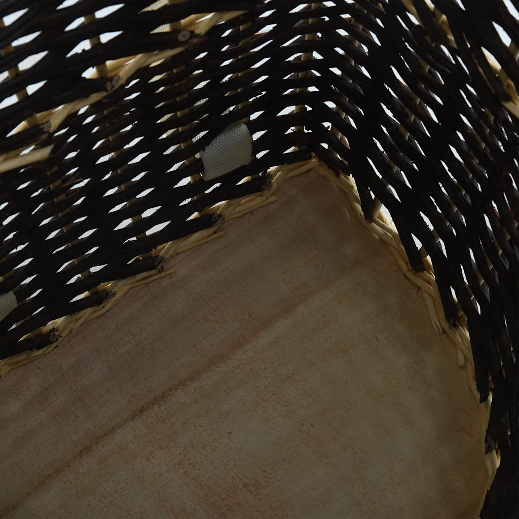 Cesta per Legna con Spallacci 50x44x58cm Salice Naturale CFW3070840