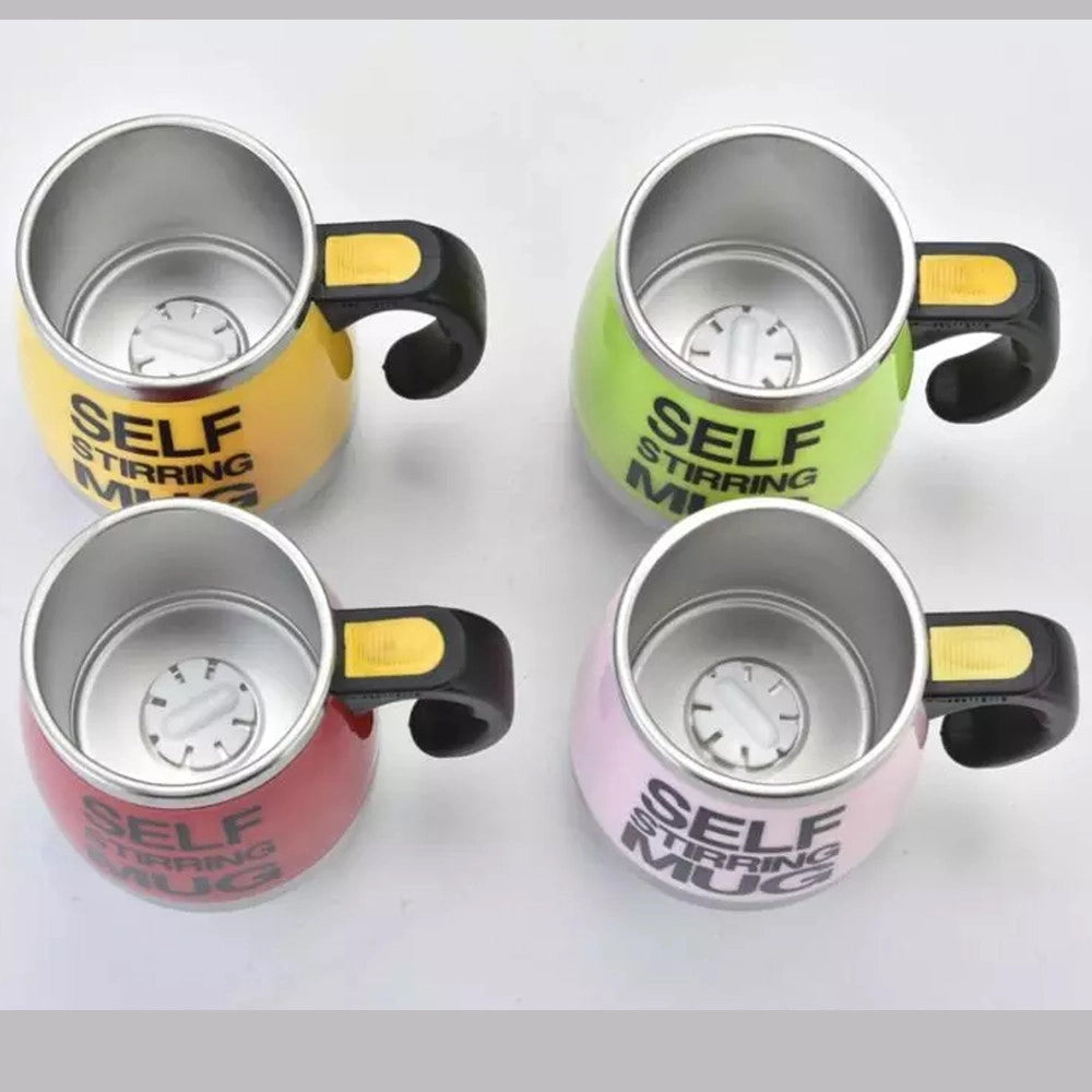Trade Shop - Tazza Bicchiere Automescolante Cili Stirring Mug Per Cappuccino Latte Colazione -