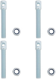 Punt di sicurezza 90mm di lunghezza - 4 pezzi - M12 viti - Spille di sicurezza - Acciaio di carbonio - Anticorrosivo galvanizzato - Bevande a vite