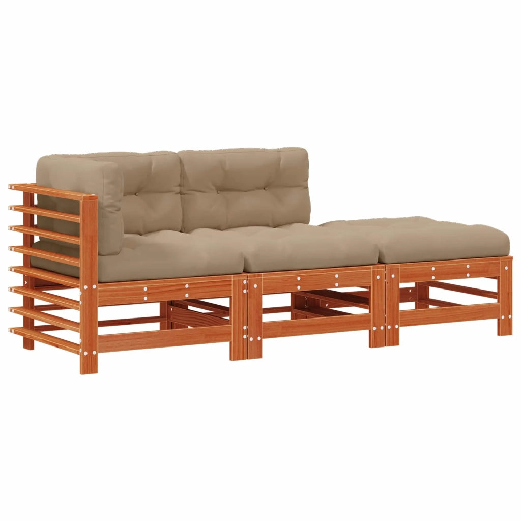 Set Lounge da Giardino 3 pcs Marrone Cerato 3418082
