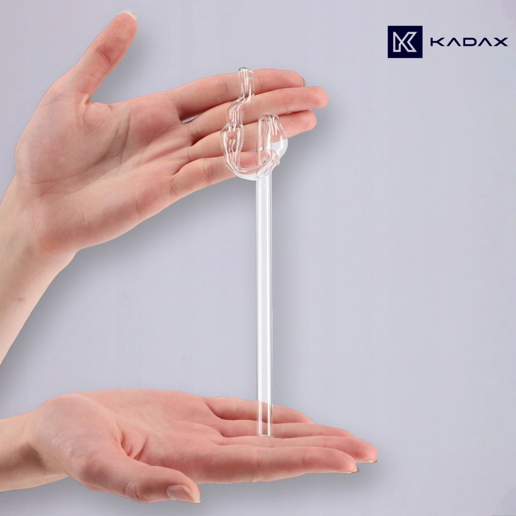 Tubo di fermentazione in vetro KADAX per damigiana, ideale per vino e liquori.