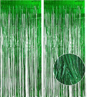Decorazione festiva tenda da festa con nastri - compleanni e feste per bambini - verde