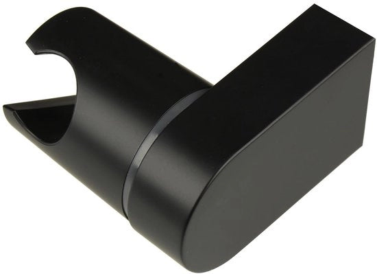 Supporto doccia in ABS con angolo regolabile e maniglia regolabile in cromatura nera con supporto per testa doccia regolabile e montaggio a parete