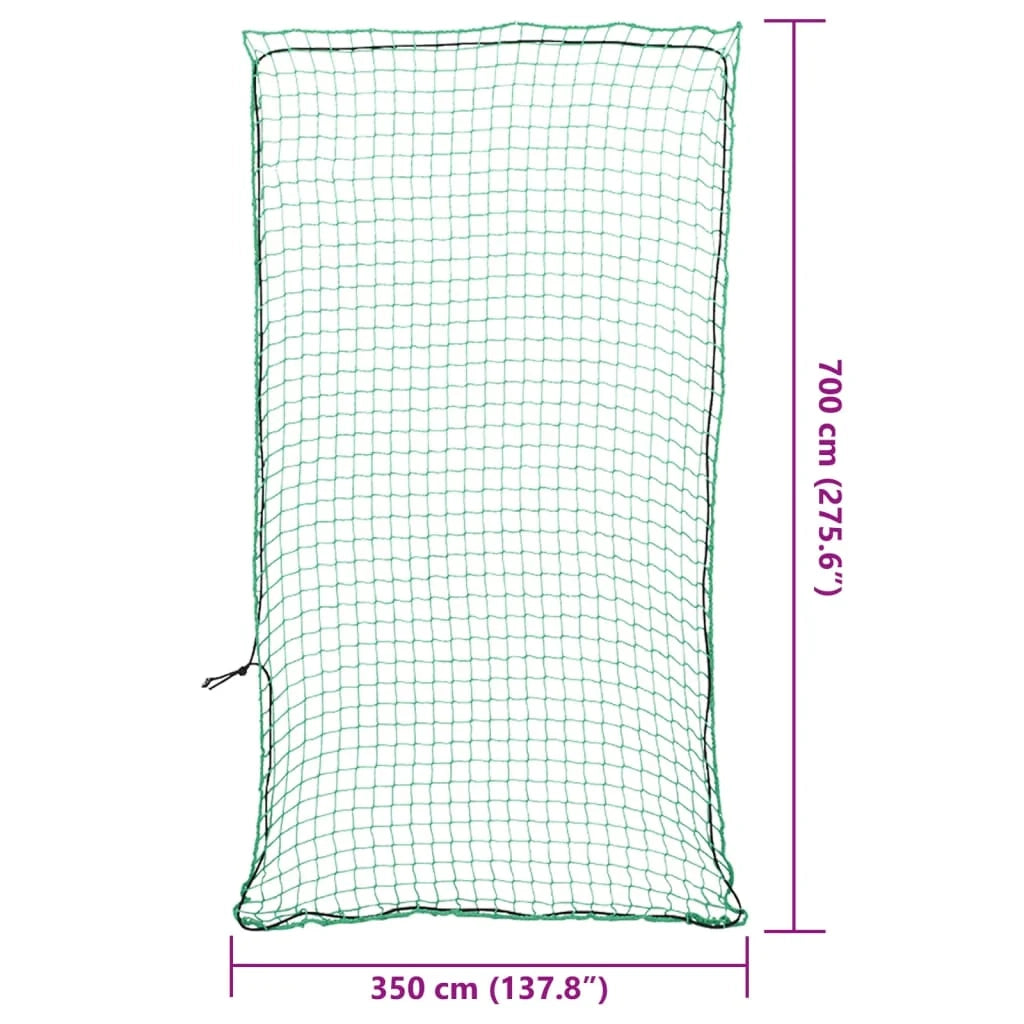 Rete per rimorchio telo di fissaggio per il carico portapacchi con corda elastica 7 x 3,5 m PP verde 02_0042238