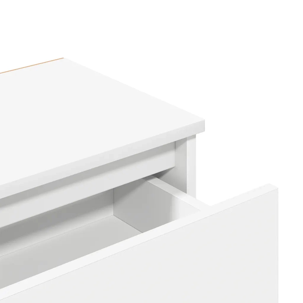 Comodino | Armadio da Notte | Mobiletto da notte Bianco 40x30x39 cm in Legno Ingegnerizzato
