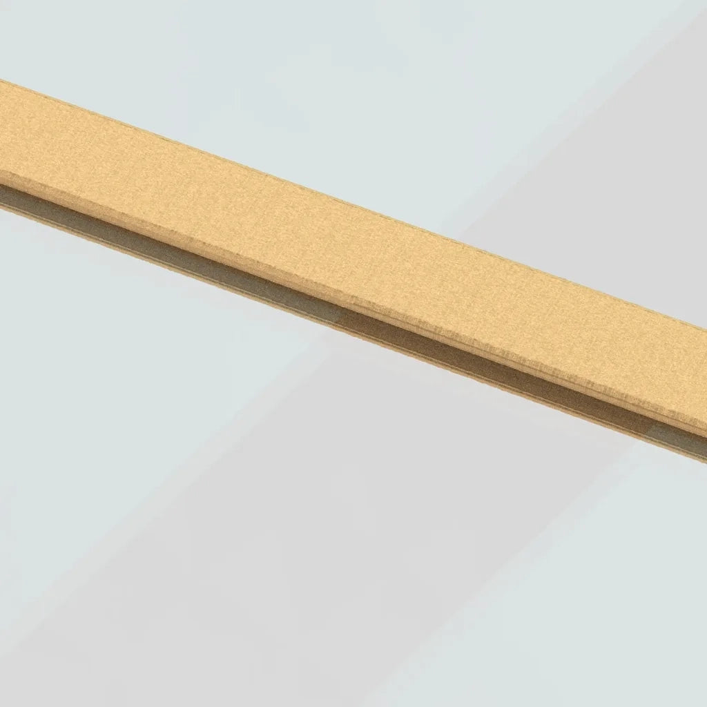 Porta Scorrevole Dorata 76x205 Vetro Trasparente ESG Alluminio 155148
