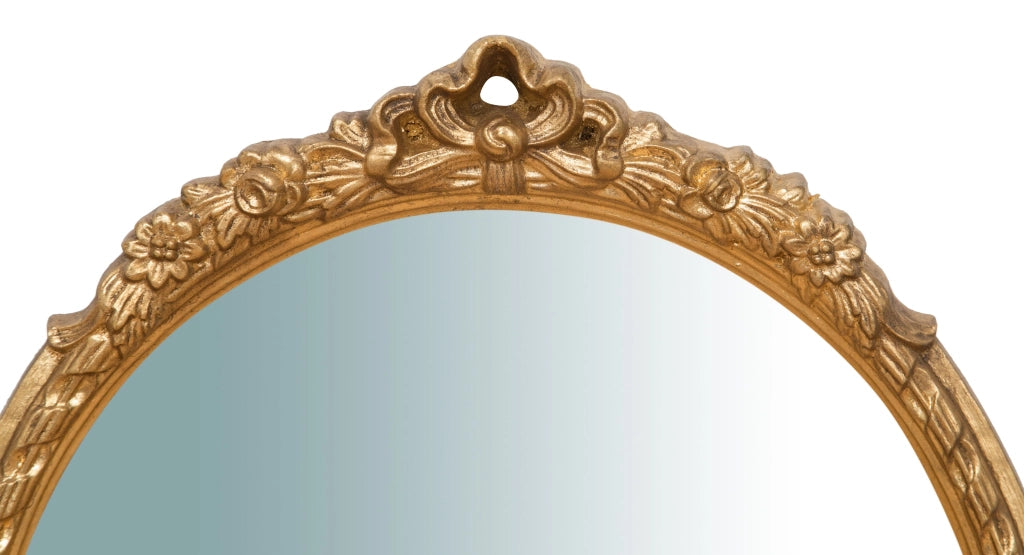 Biscottini SPECCHIERA DA PARETE VERTICALE/ORIZZONTALE IN LEGNO FINITURA FOGLIA ORO ANTICATO L40XPR4XH45 cm Made in Italy