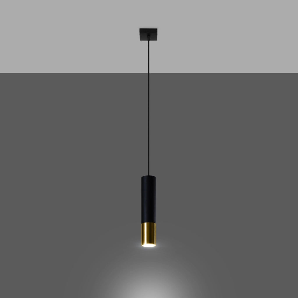 Lampada a sospensione Pure Lume SPIREXEZ 1 GU10 nero oro