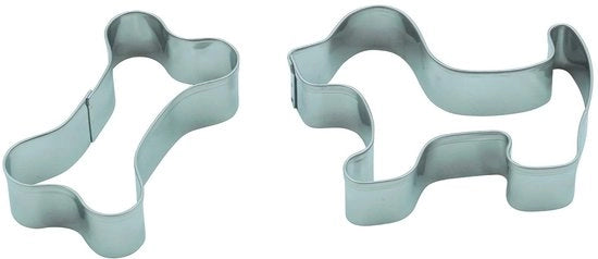 Taglia biscotti in forma di osso - acciaio inossidabile - 1 pezzo