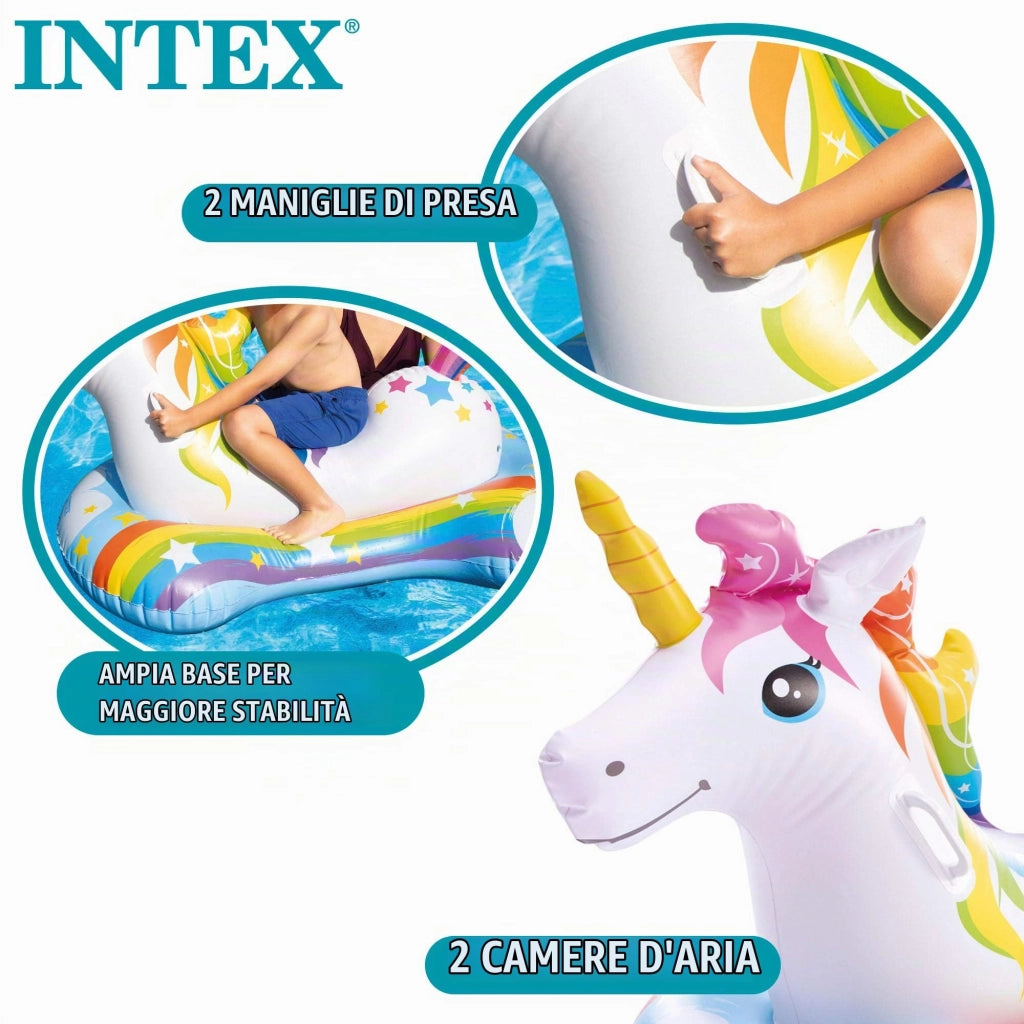 Unicorno Gonfiabile Cavalcabile +3 Anni 163 CMX86H. Peso 1,54 kg (57552)